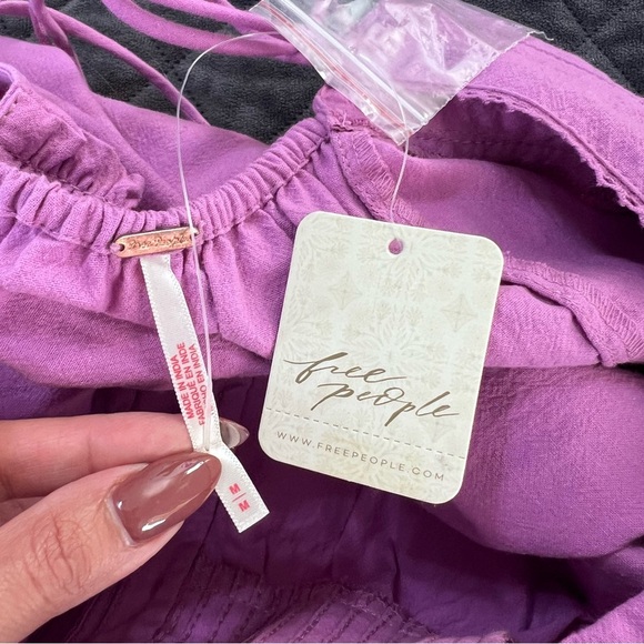 Free People Mini Dress Women’s Medium Desert Days Dramatic Orchid Halter S - Picture 10 of 10